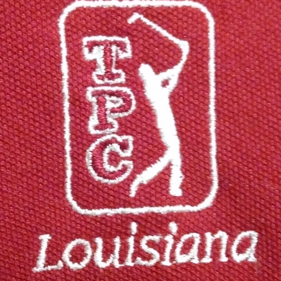 NIKE Dri-Fit 'The Players Club' Louisiana Red Golf Shirt Size XXL - Picture 4 of 6